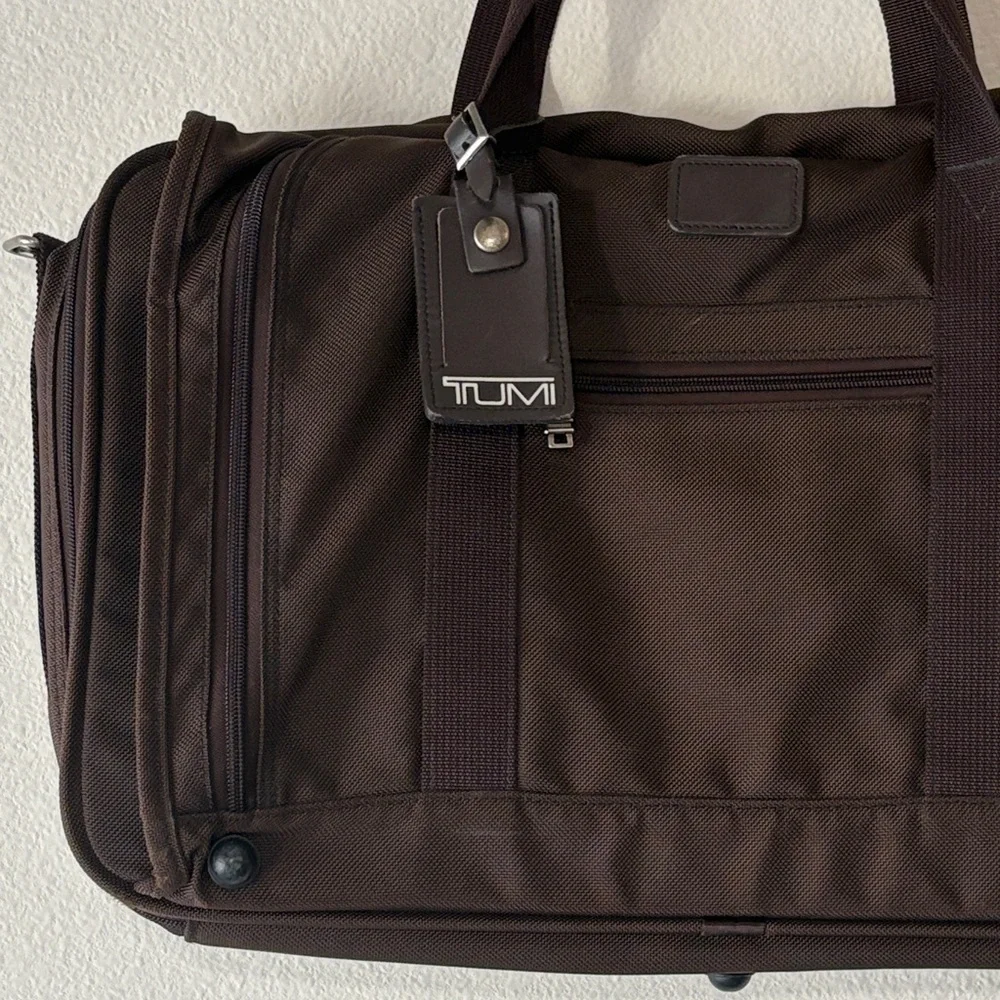 Tumi duffle bag in chocolate brown